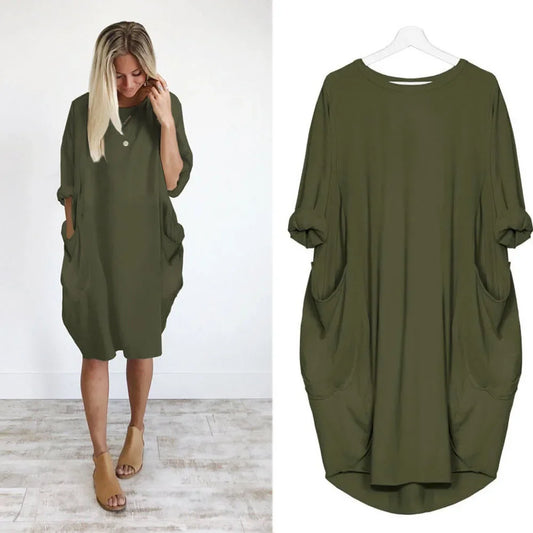 Autumn Long Sleeve Casual Loose Dress Maternity Clothes for Pregnant Women Vestidos Gravidas Lady  Pregnancy es